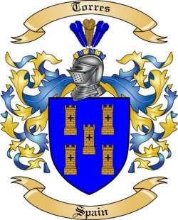 torres family spain2 coat arms crest tree surname along history