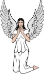 Simplistic Angel 6 Kneeling and Praying
