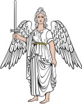 Simplistic Angel 8 With Sword