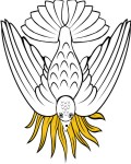 Simplistic Religious Symbol 8 Pentecostal Dove with Flames