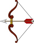 Simplistic Weapon 14 Bow with Arrow