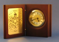 Personalized Desk Clock with Family Crest