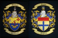 Hand Embroidery Double Coat of Arms