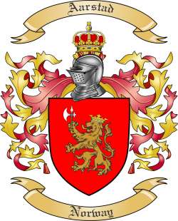 Aarstad Family Crest from Norway