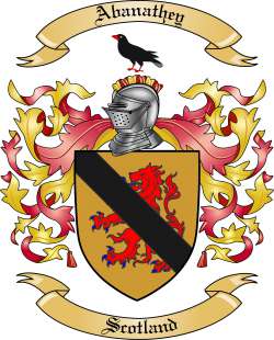 Abanathey Family Crest from Scotland