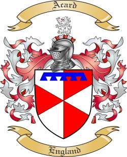 Acard Family Crest from England