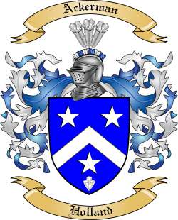 Ackerman Family Crest from Holland