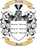 Acosta Family Crest from Spain