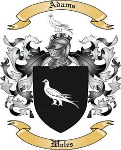 Adams Family Crest from Wales