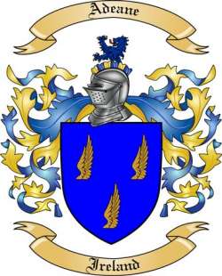 Adeane Family Crest from Ireland