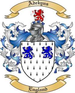 Adekyns Family Crest from England