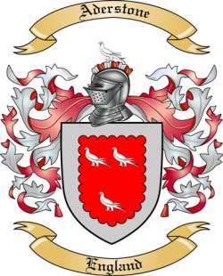 Aderstone Family Crest from England