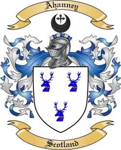 Ahanney Family Crest from Scotland