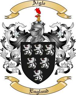 Aigle Family Crest from England