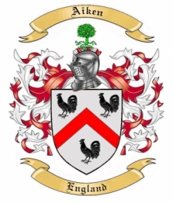 Aiken Family Crest from England