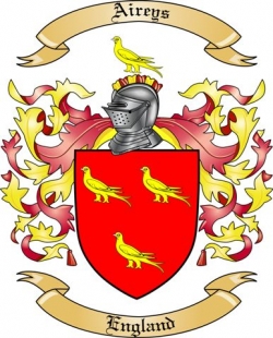 Aireys Family Crest from England
