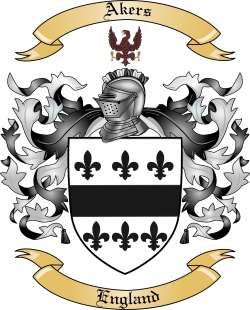 Akers Family Crest from England2