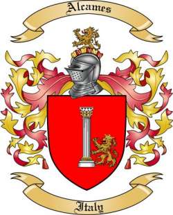 Alcames Family Crest from Italy