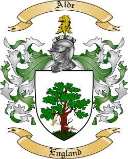Alde Family Crest from England