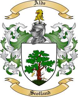 Alde Family Crest from Scotland