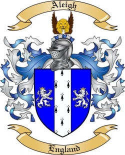 Aleigh Family Crest from England