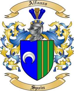Alfaaro Family Crest from Spain