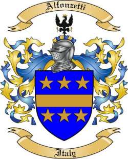 Alfonzetti Family Crest from Italy