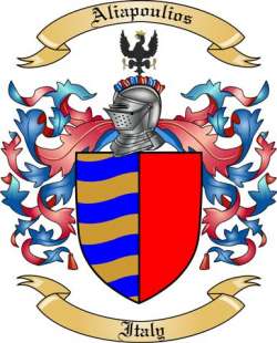 Aliapoulios Family Crest from Itlay