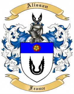 Alissan Family Crest from France