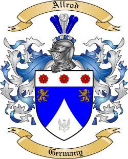 Allrod Family Crest from Germany