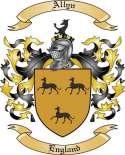 Allyn Family Crest from England