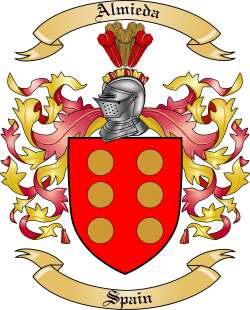 Almieda Family Crest from Spain
