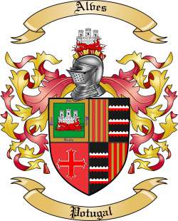 Alves Family Crest from Portugal