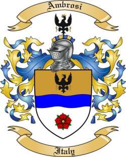 Ambrosi Family Crest from Italy