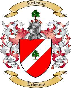 Anthony Family Crest from Lebanon