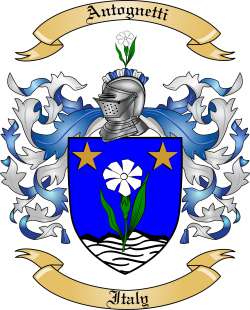 Antognetti Family Crest from Italy