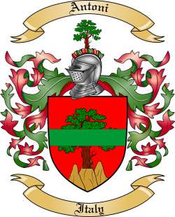 Antoni Family Crest from Italy