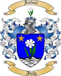 Antoni Family Crest from Italy2