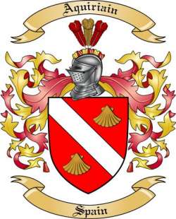 Aquiriain Family Crest from Spain