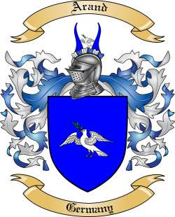 Arand Family Crest from Germany