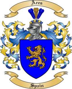 Ares Family Crest from Spain