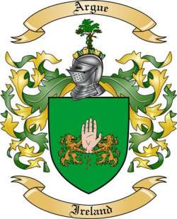 Argue Family Crest from Ireland