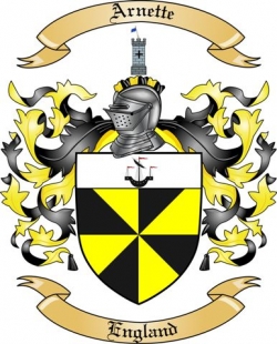 Arnette Family Crest from England