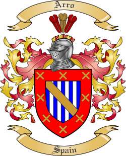 Arro Family Crest from Spain