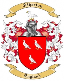 Atherton Family Crest from England