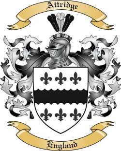 Attridge Family Crest from England