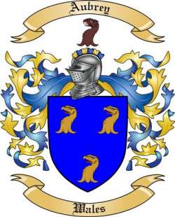 Aubrey Family Crest from Wales