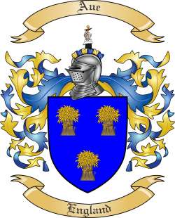 Aue Family Crest from England