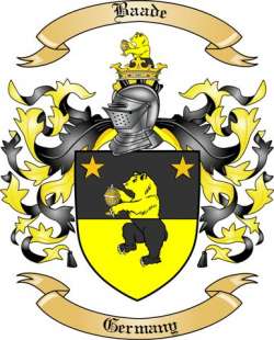 Baade Family Crest from Germany