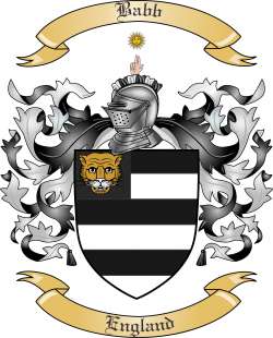 Babb Family Crest from England
